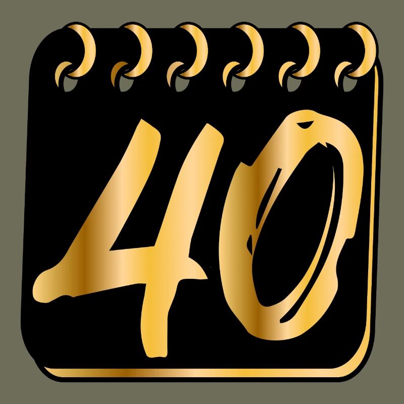 ZAHL 40 - Vierzig - 40. Geburtstag