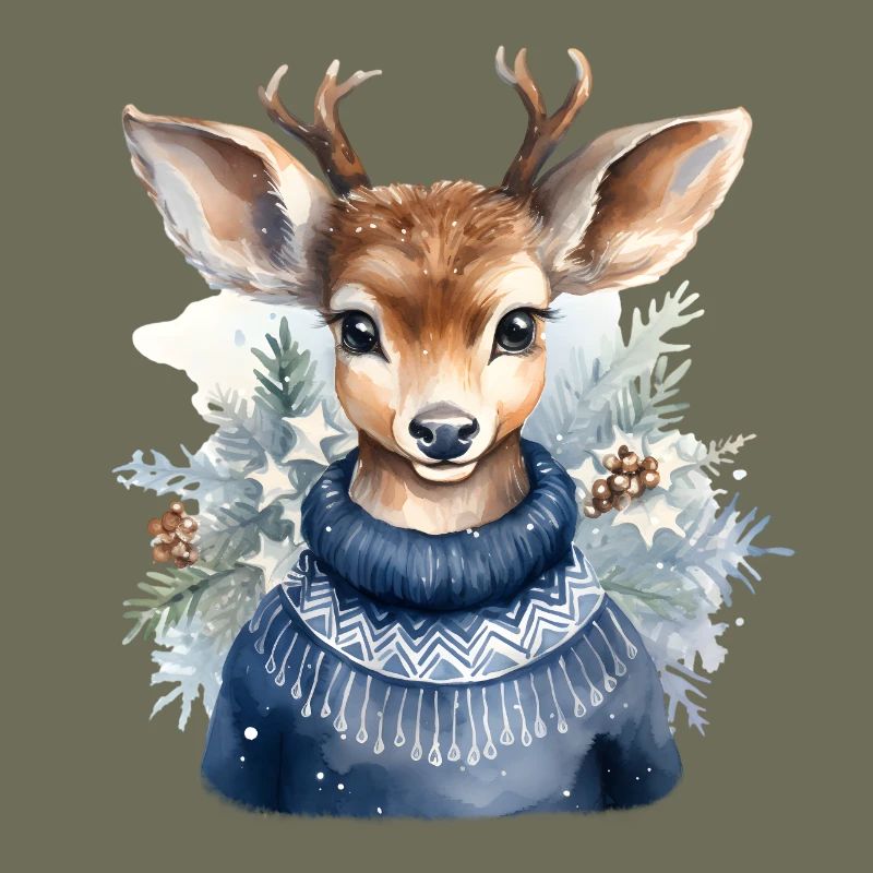Rentier Winterpullover