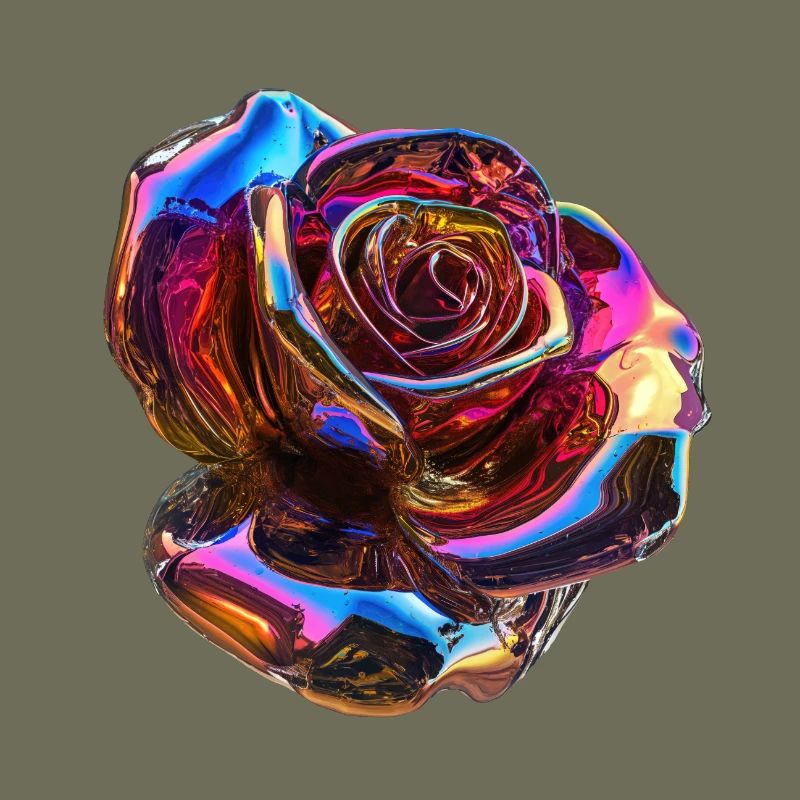 Irisierende Regenbogenrose