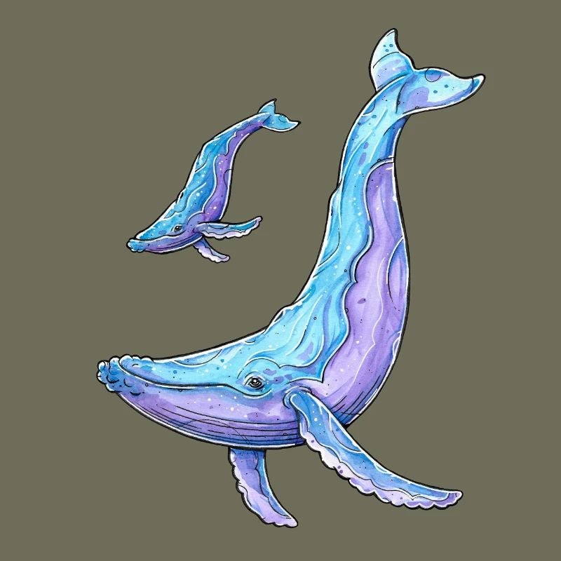 Humpback whale with calf