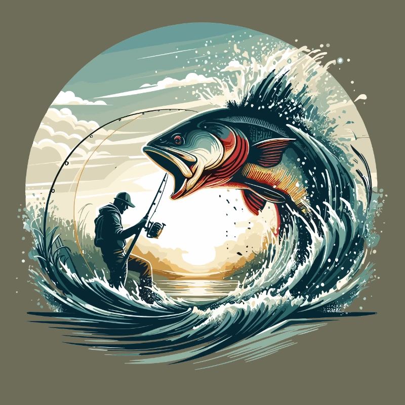 Pêche pêcheur dynamique cadeau