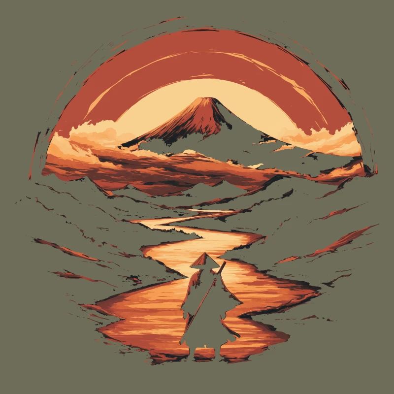 Samurai and Mount Fuji