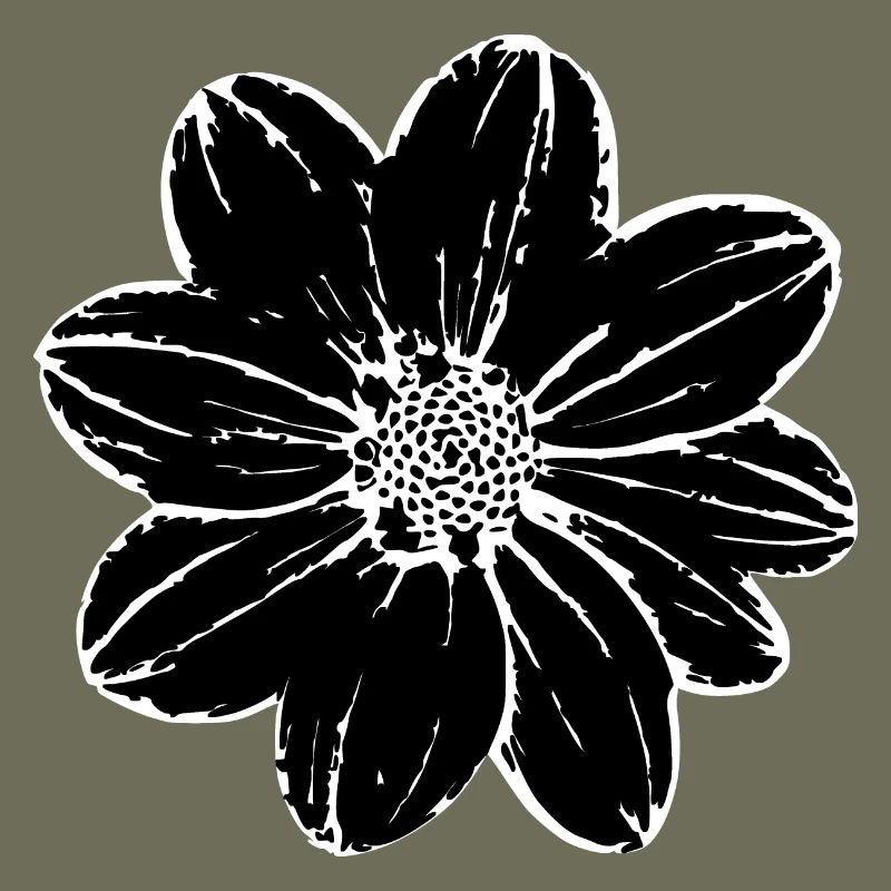 Fleur, Noir, Fleurs, Noir, Fleur