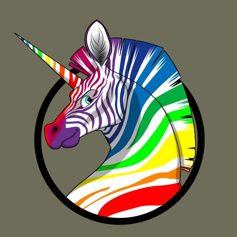 Regenbogen Einhorn Zebra
