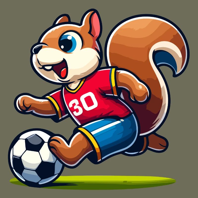 Scamper Striker: Das Fußball-Eichhörnchen