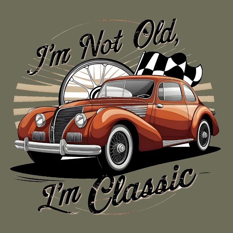 Oldtimer Oldtimer mit Vintage Text