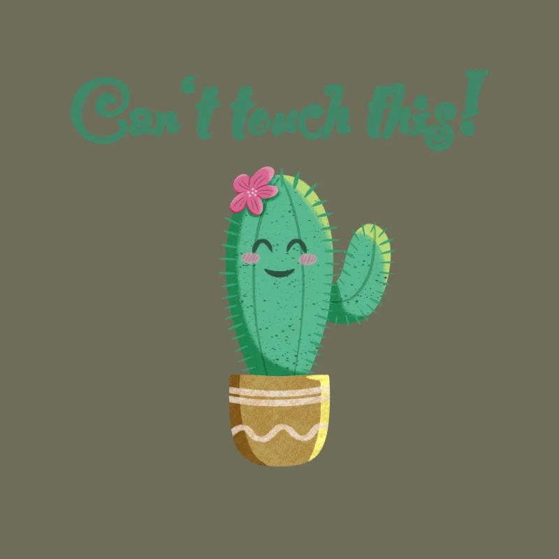 cactus doux avec le dicton Can’t touch this