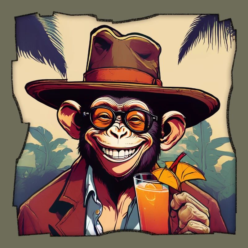 Monkey with cocktail!