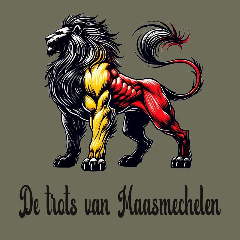Maasmechelen Löwe Flaggen Design