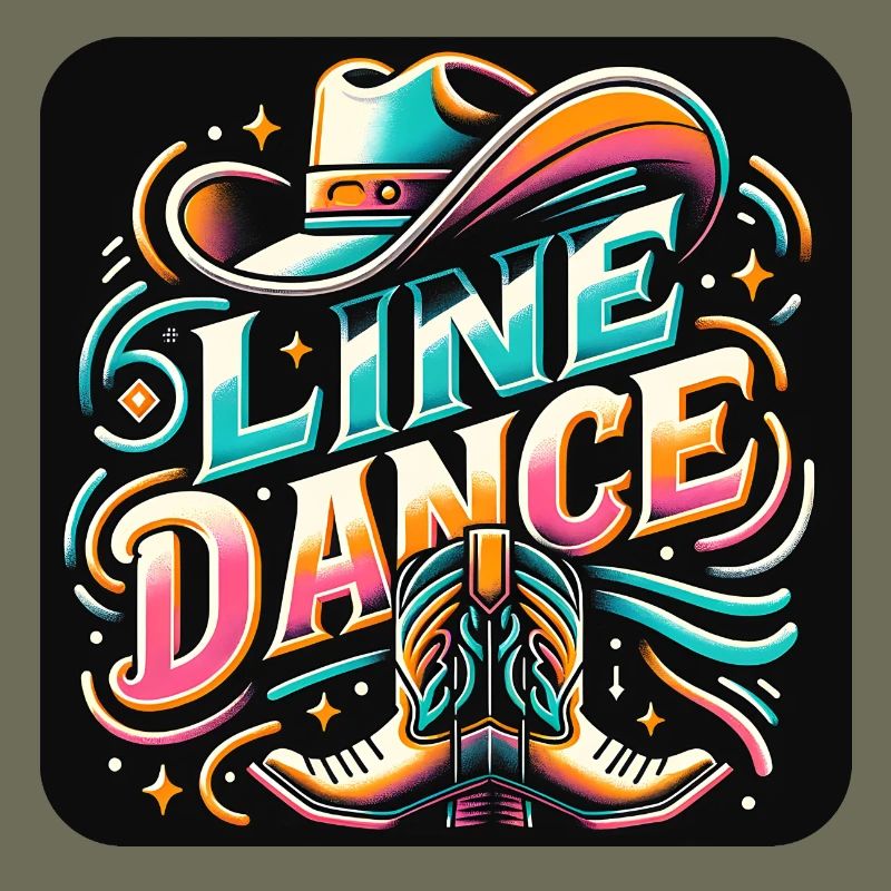 Conception de danse en ligne colorée