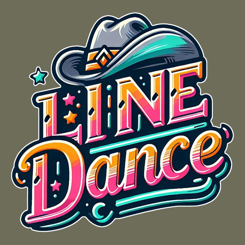 Conception de danse en ligne colorée