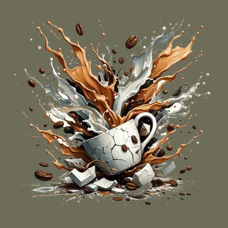 Explodierter Kaffee - 100 % Koffein