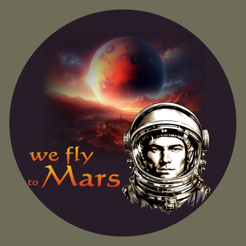 Mars Flight Retro Astronaut