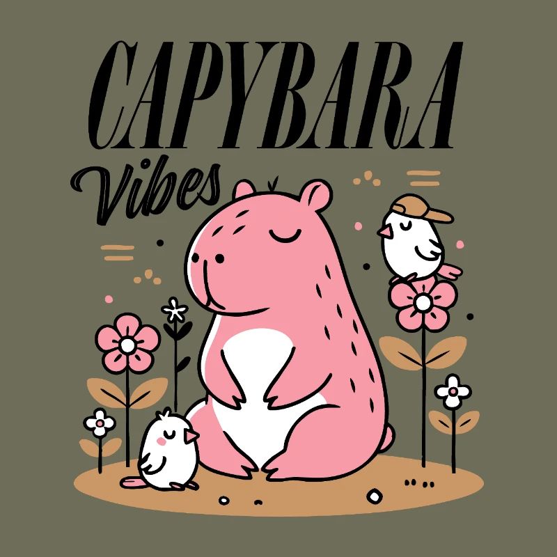 Capybara détendu avec des amis