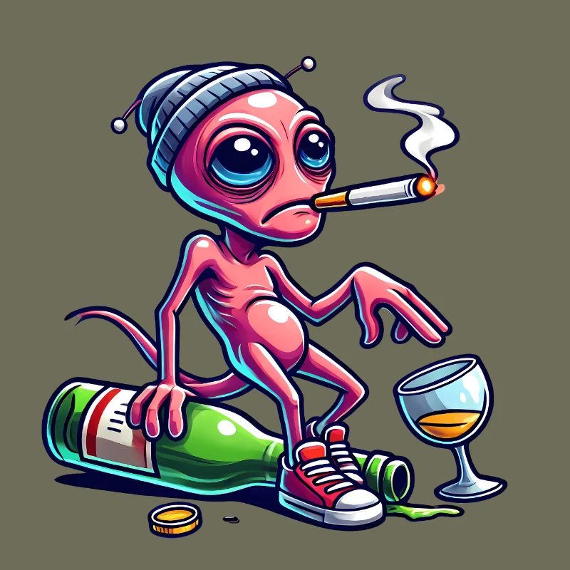 Extraterrestre avec la gueule de bois
