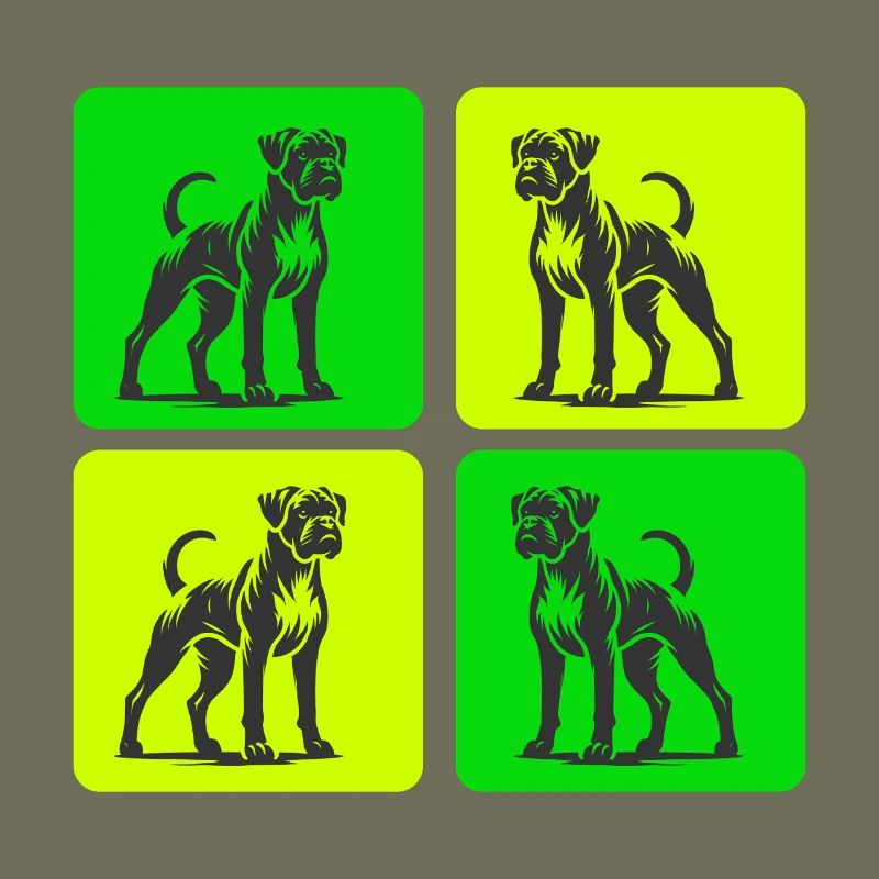 Conception de chien boxer