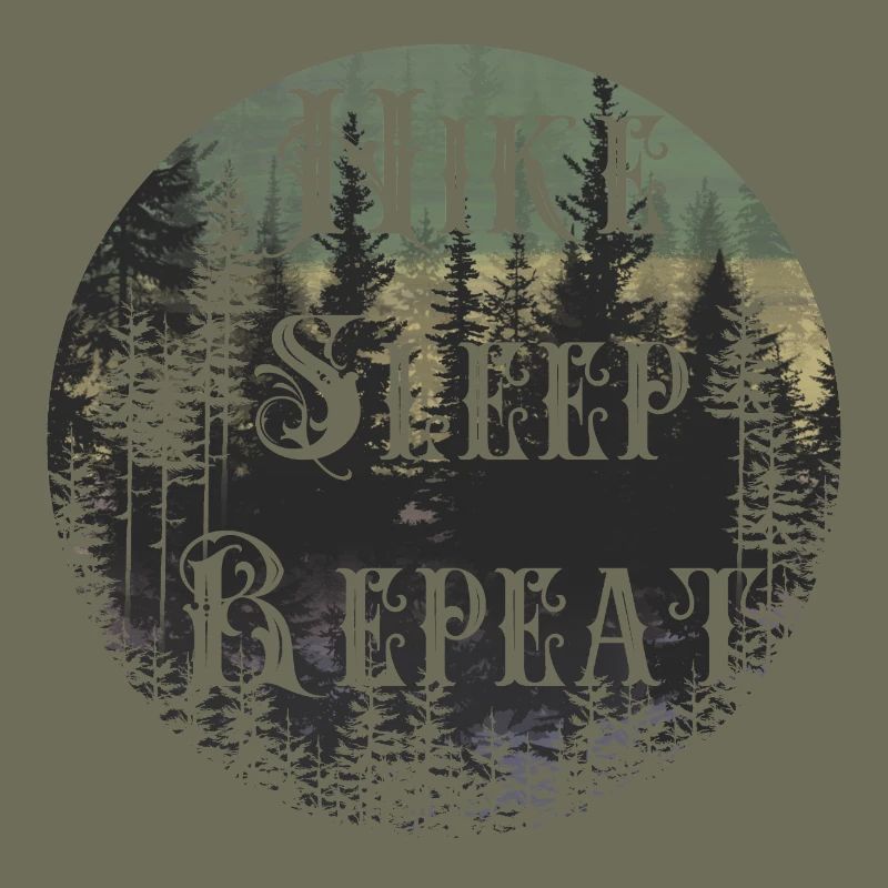 Make Sleep Repeat – Waldsilhouette Rund