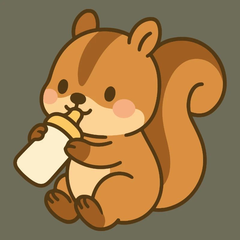 Flask Fluffy Squirrel