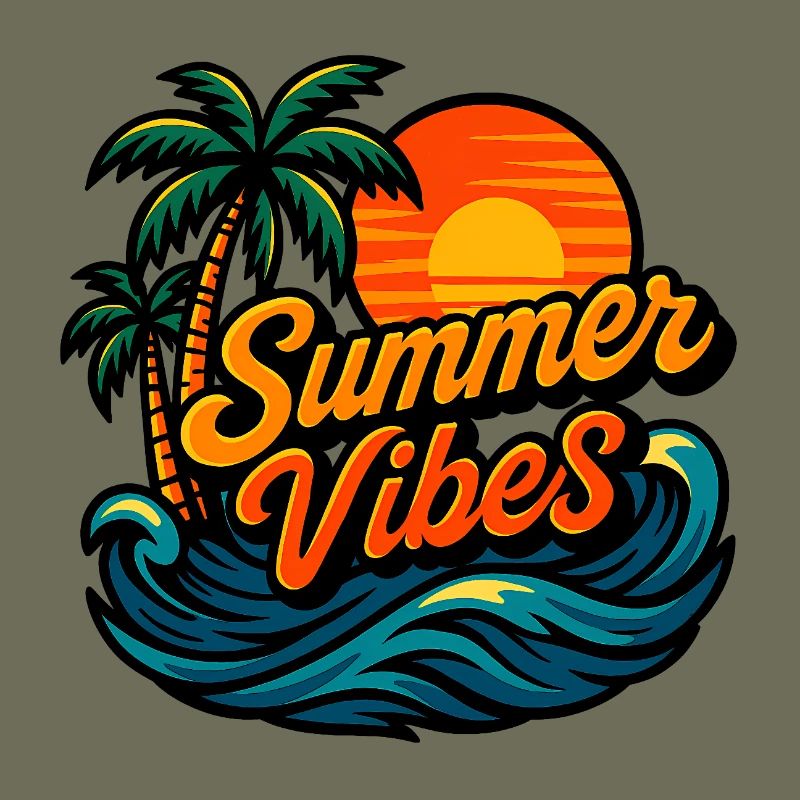 Tropical Sunset Summer Vibes