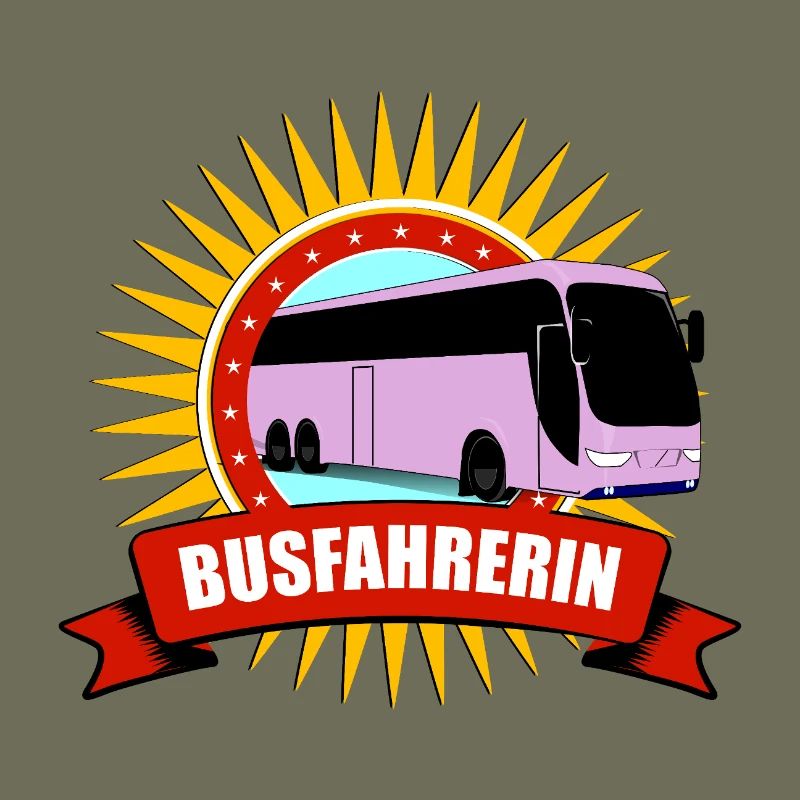 Bus Driver Silhouette Pattern