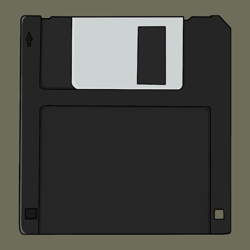 Nostalgische 31/2 Zoll Diskette Retro Diskette