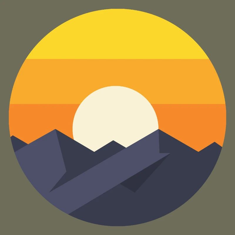 Sunset Mountain Abstrakt