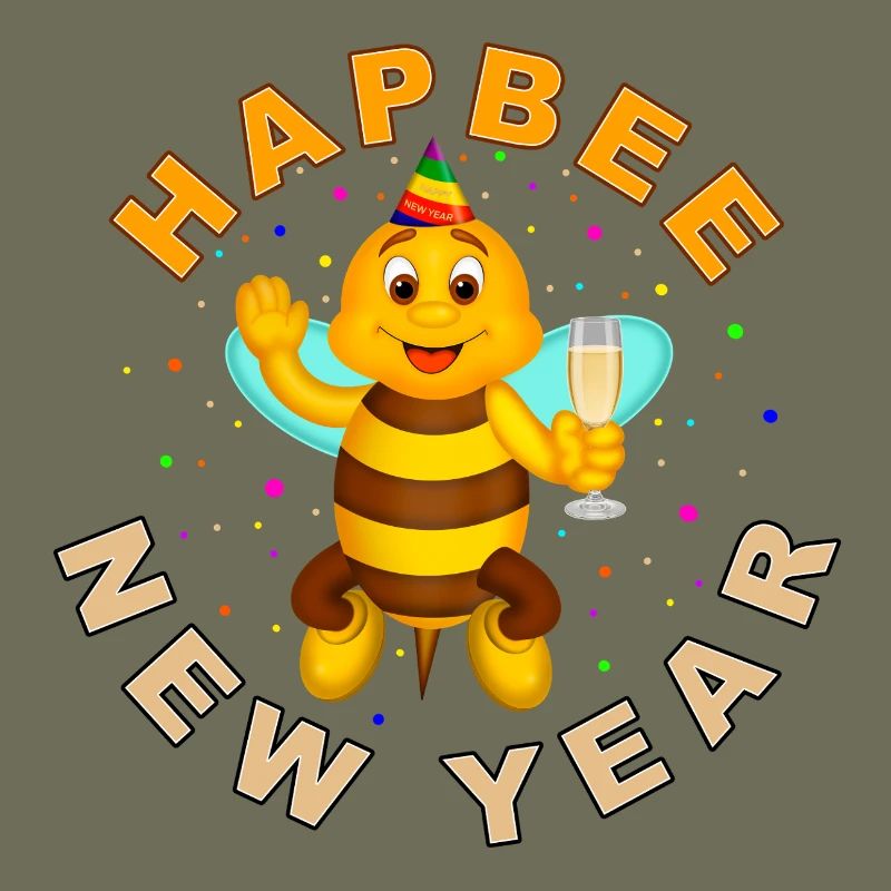 HAPBEE Neujahr mit Text