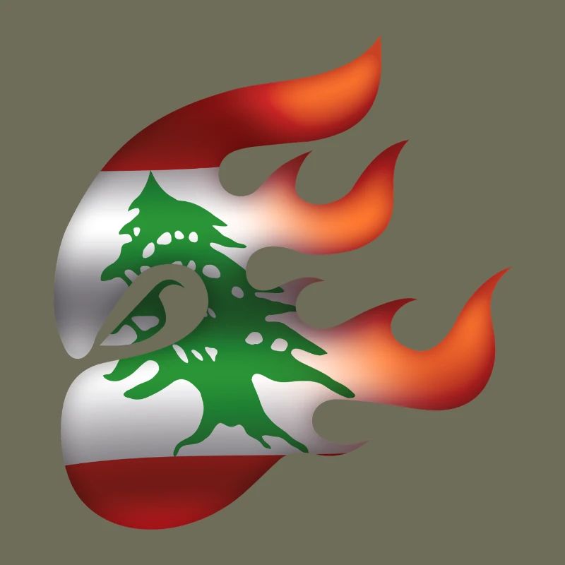 Flagge des Libanon - Libanon - Ninja