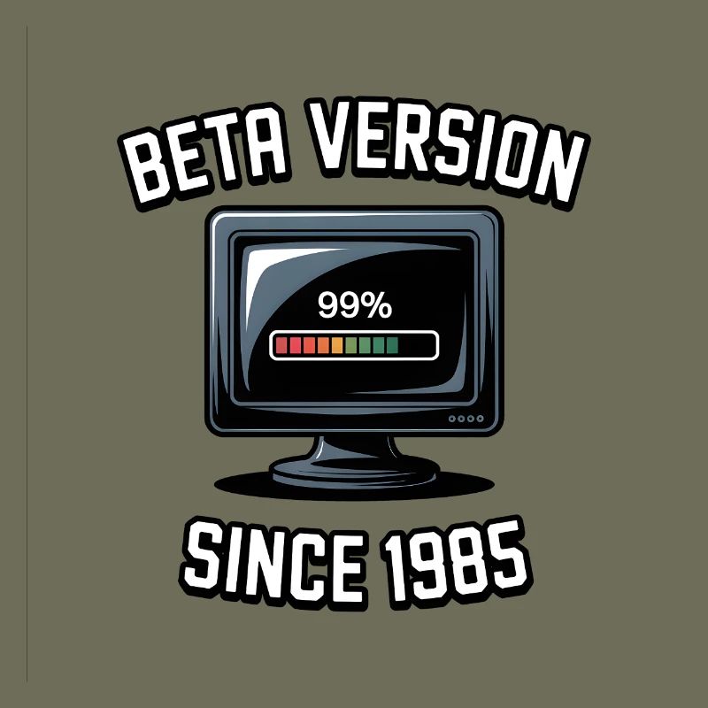 Retro Computer Progress Design