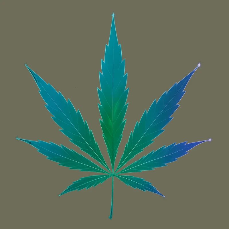 Hanfblatt als Sternbild - Cannabis - Weed - Hanf