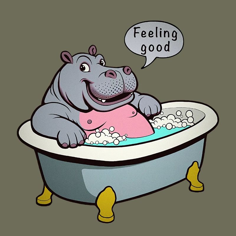 Nilpferd in der Badewanne