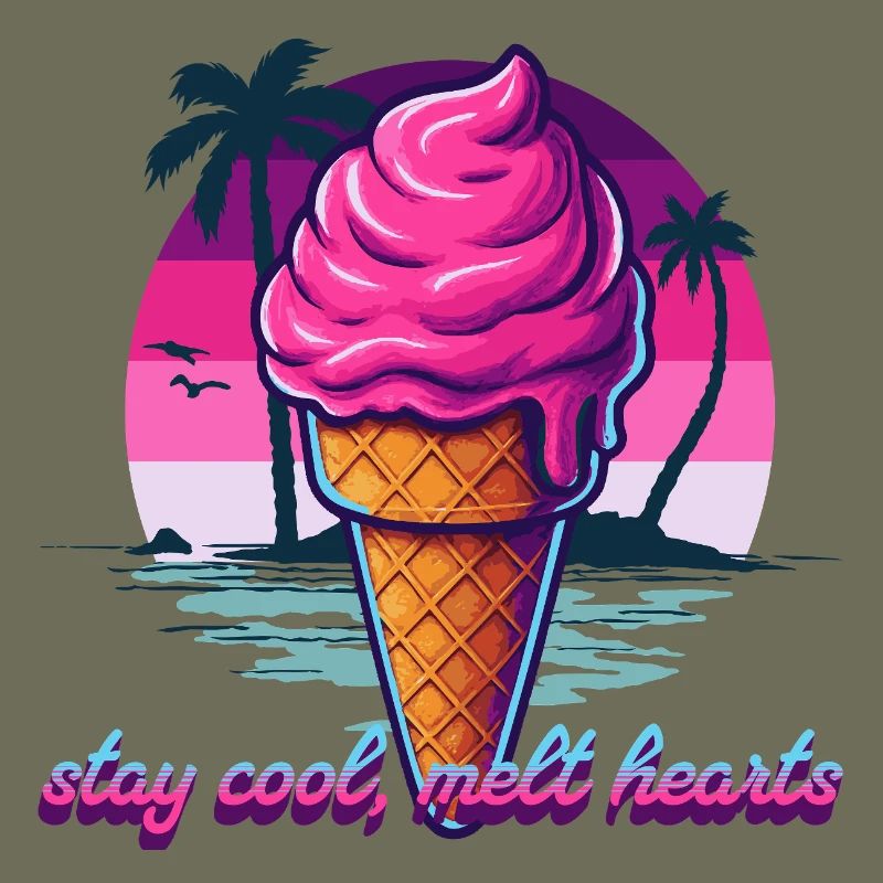 Pink Eiscreme Sunset Design