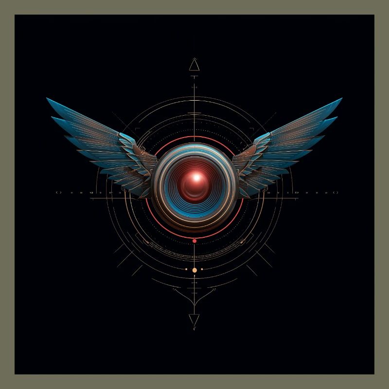 Futuristisches Winged Emblem – Techno Vision