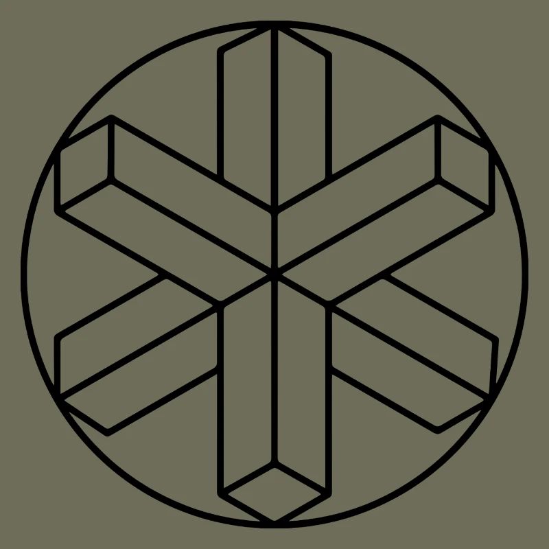 Geometric Snowflake Crop Circle