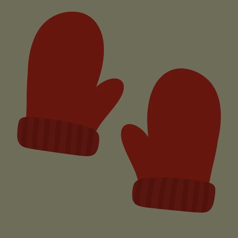 Illustration de mitaines d’hiver confortables