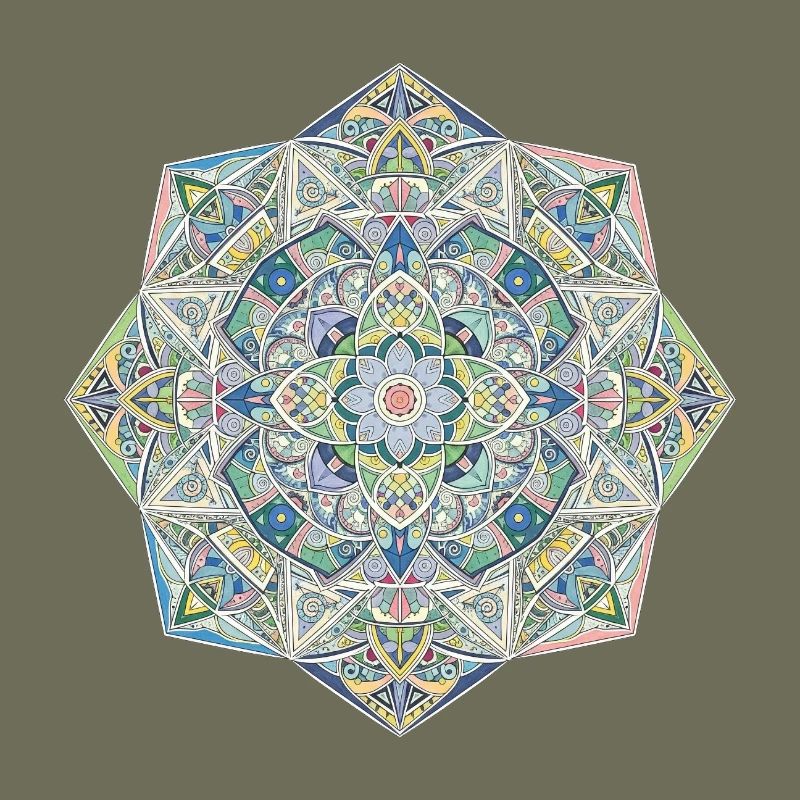 Geometric Mandala Pillow Design