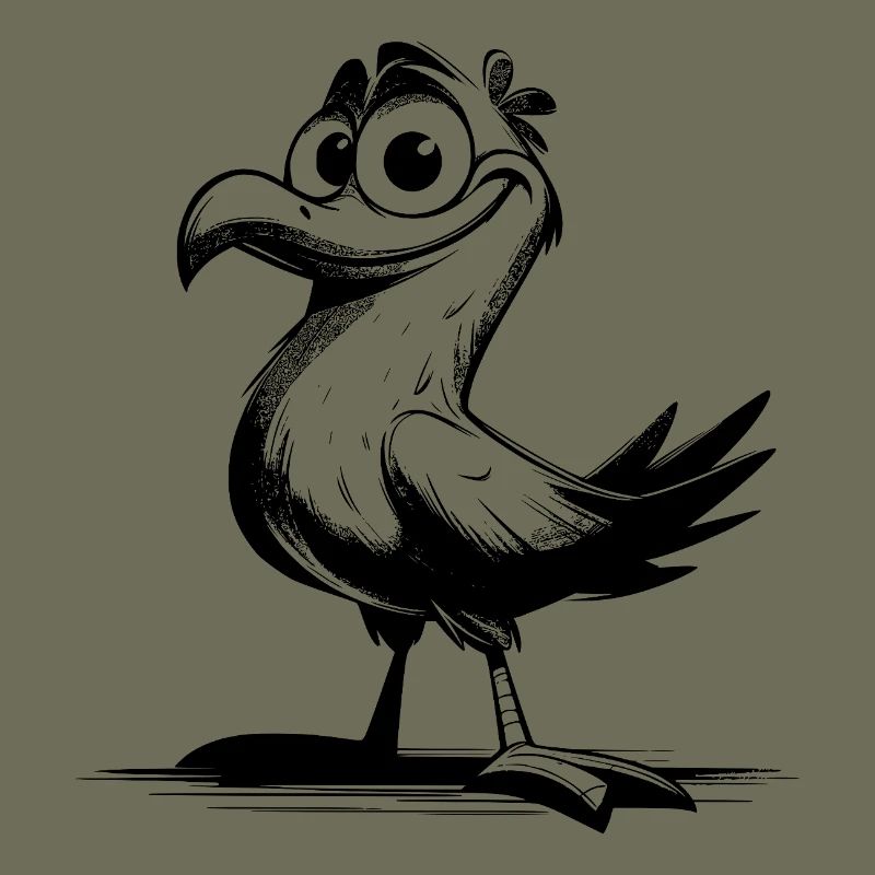 Comedy bird laugh guarantee with beak