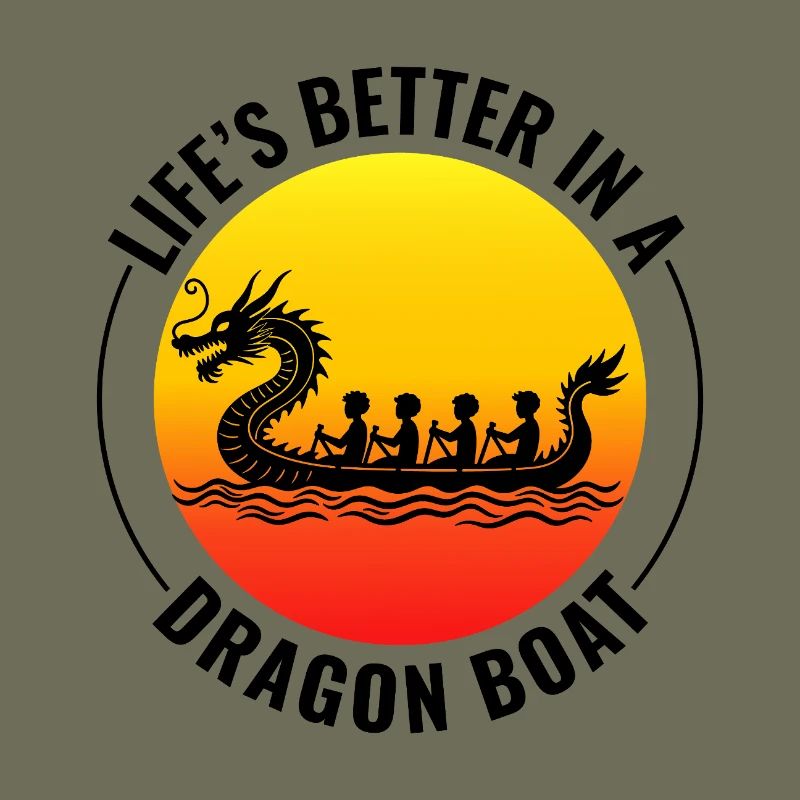 Synchronisiertes Paddelteam Drachenboot
