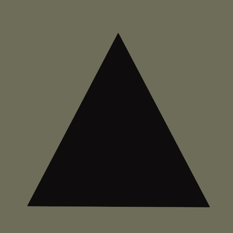 Abstract triangle motif in black