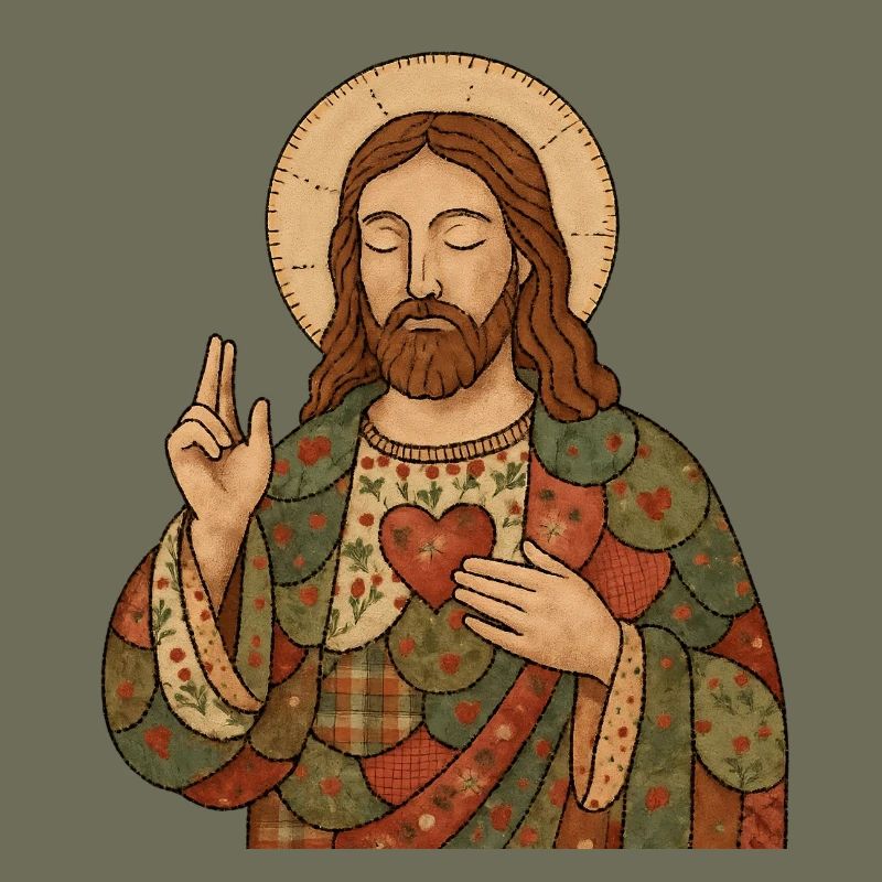 Christmas Patchwork Jesus