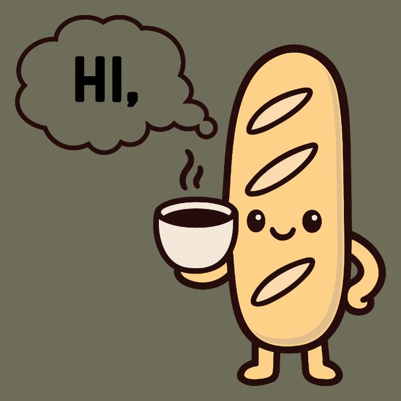 Warm Mascot Coffee Baguette