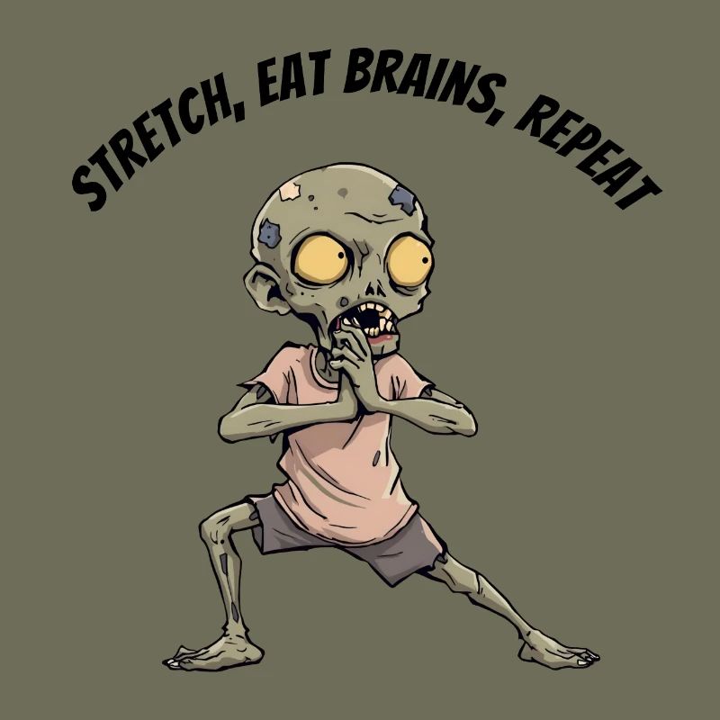Zombie Stretch Eat Brains Repeat