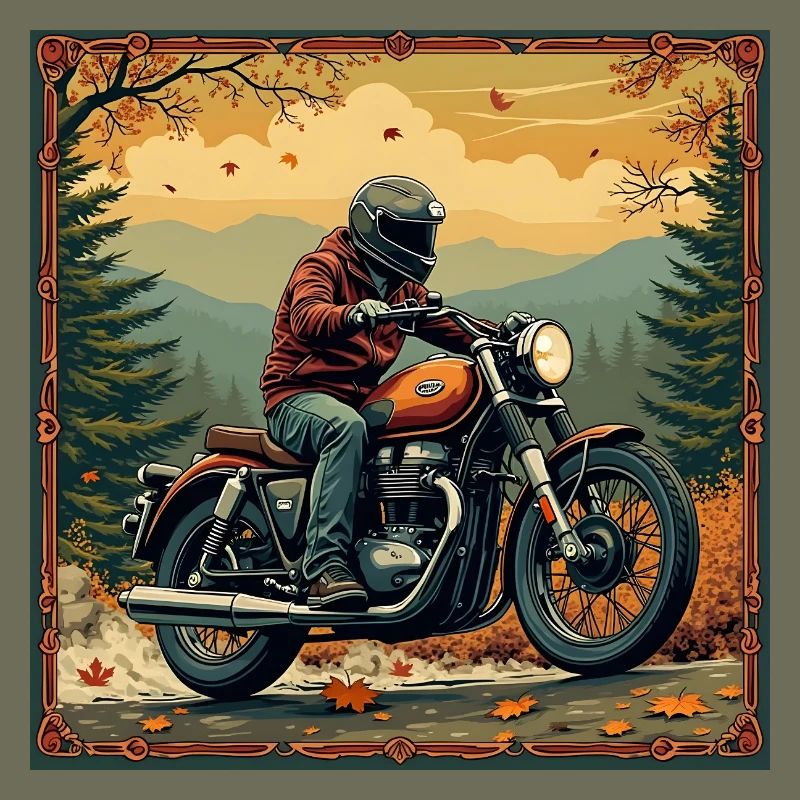 Tapestry Biker Landscape