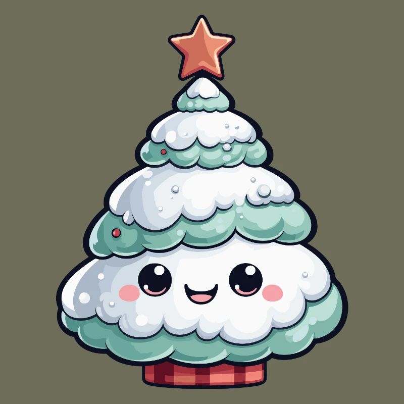 Pastel Snowy Tree Star