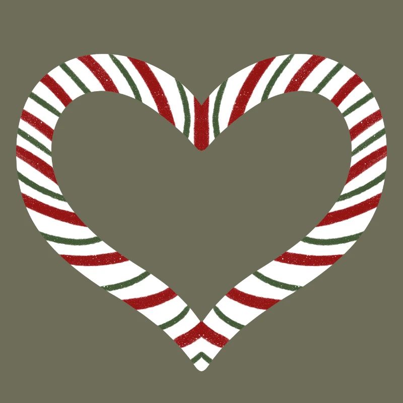 Candy Cane Rayé Coeur