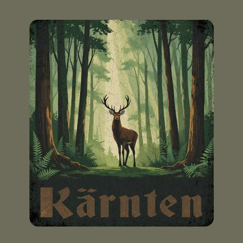 Kärnten Hirsch im Wald