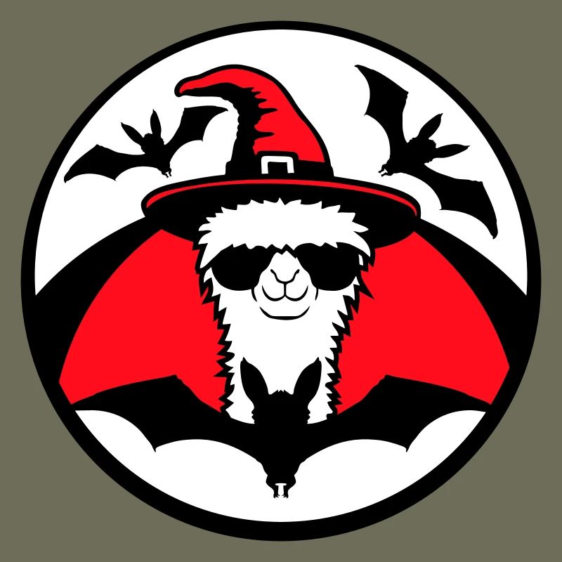 Llama Halloween Witch Hat Bat Cool Alpaca Cute