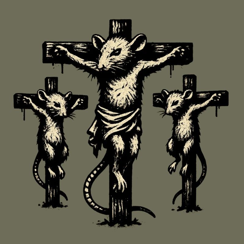 Rattenkreuz Triptychon Illustration