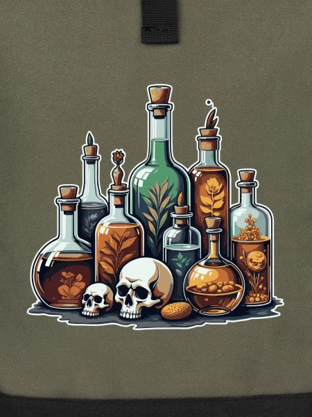 Alchemie Fläschchen Schädel Design