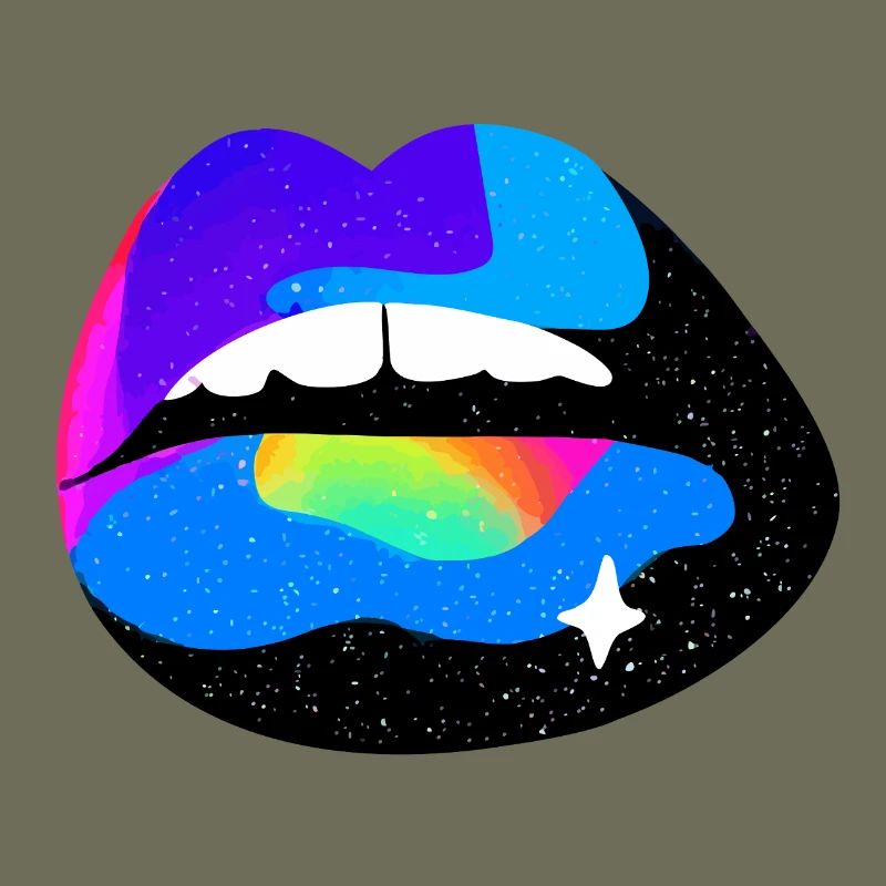 Kosmische Regenbogenlippen